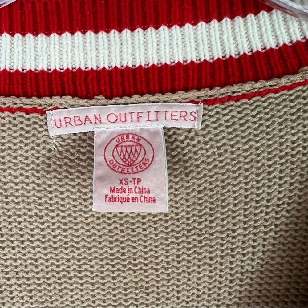 Urban Outfitters Sweater Womens XS Long Sleeve Knit Crop Stripe Vtg - Picture 5 of 10